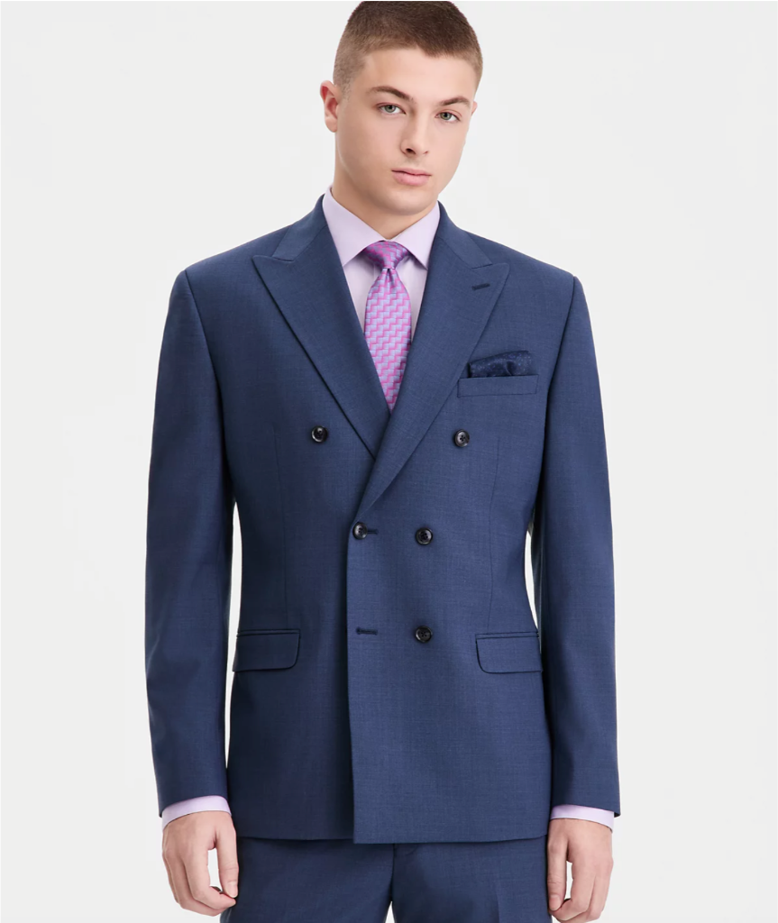 Navy 2-Piece Super 120s Tailored Wool Suit